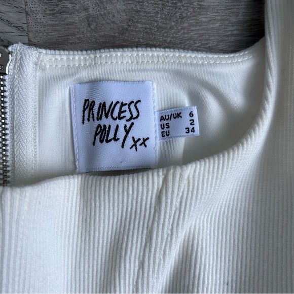 Women’s Princess Polly White Kaeshia Rib Bustier White Top size 2 - Picture 5 of 7